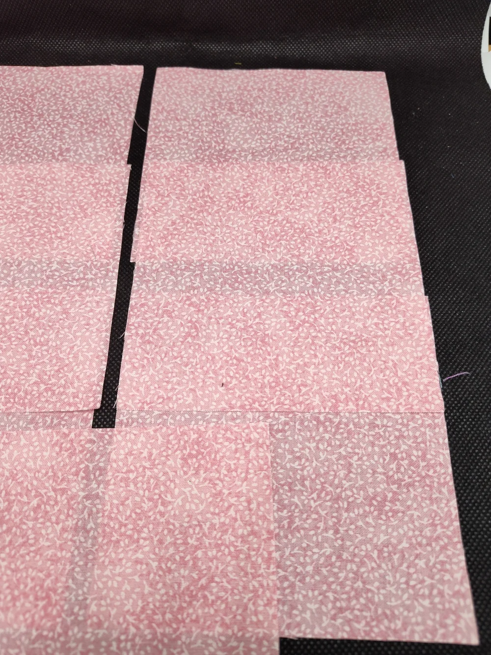 7 4.50 Inch Precut Pink Floral Cotton Fabric Squares